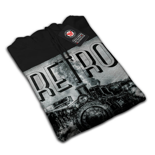Retro Old Train Mens Hoodie