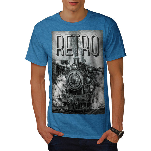 Retro Old Train Mens T-Shirt