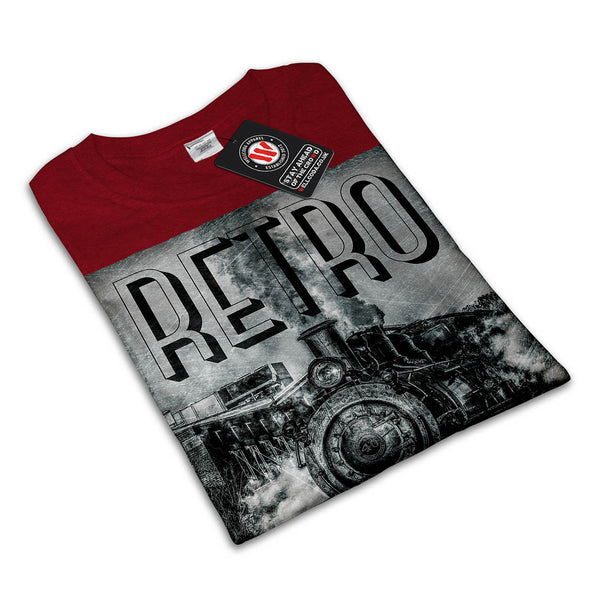 Retro Old Train Mens T-Shirt