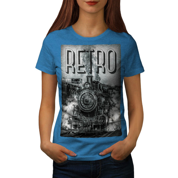 Retro Old Train Womens T-Shirt