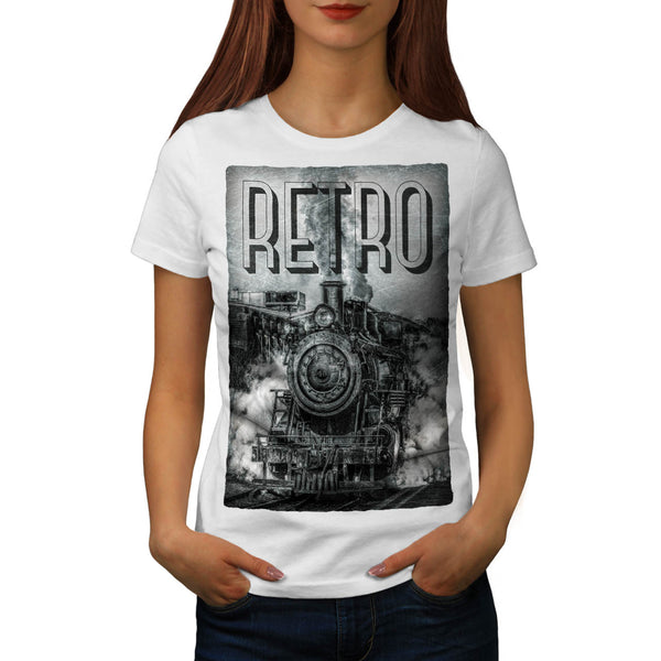 Retro Old Train Womens T-Shirt