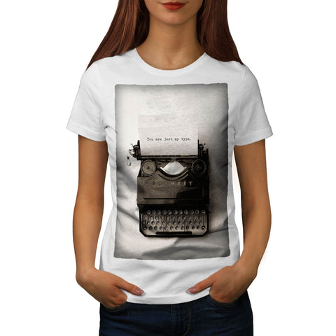 Retro Typewriter Womens T-Shirt