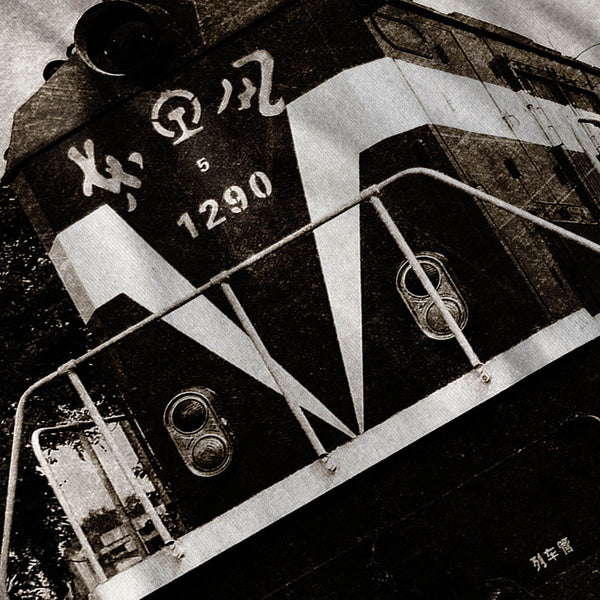 Retro Train Picture Womens T-Shirt