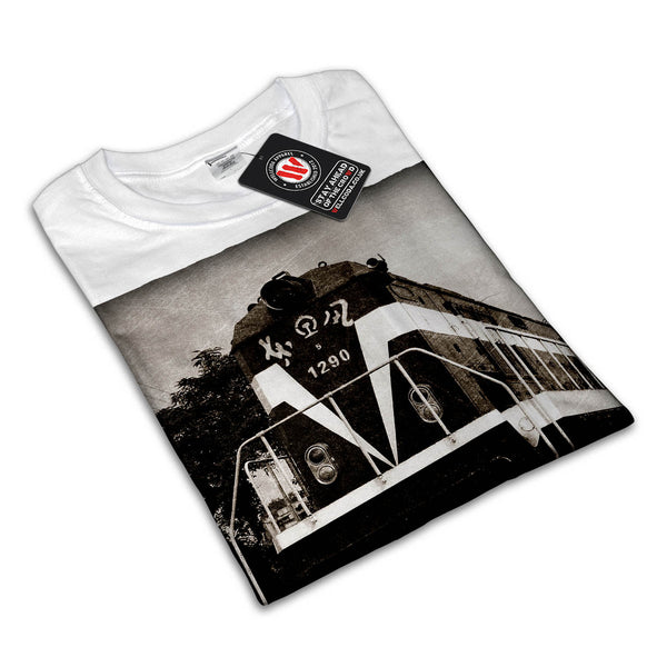 Retro Train Picture Womens T-Shirt