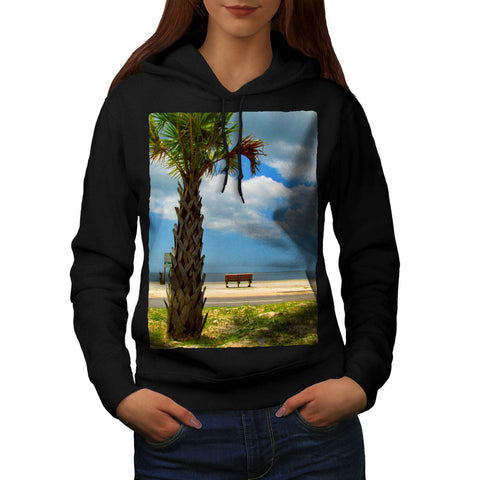 Large Palm Tree Womens Hoodie