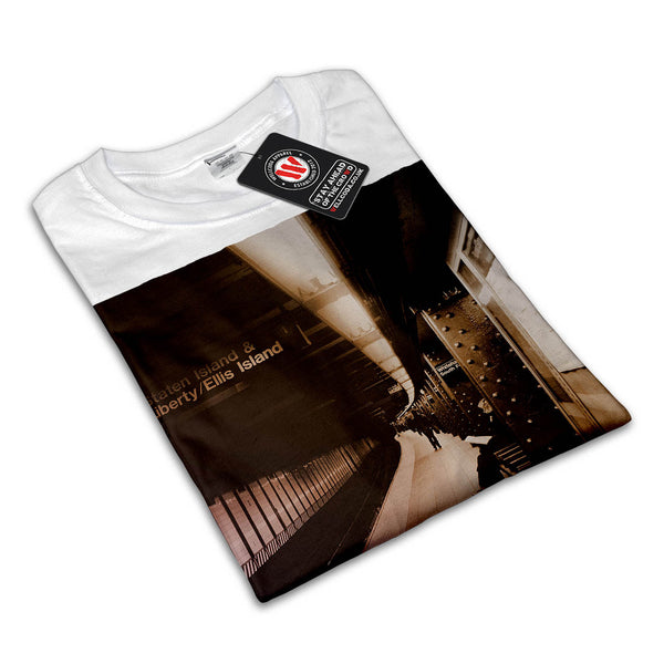 Metro Train Station Womens T-Shirt