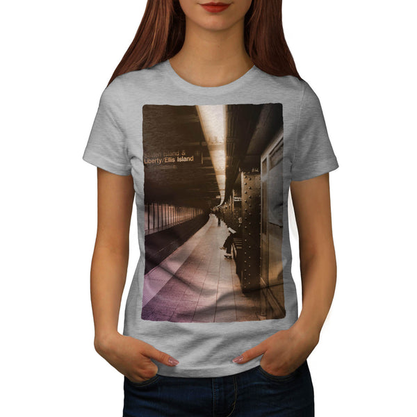 Metro Train Station Womens T-Shirt