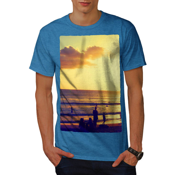 Beach Sunset View Mens T-Shirt