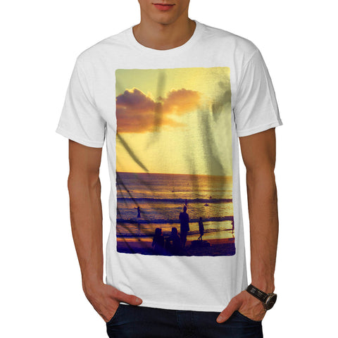 Beach Sunset View Mens T-Shirt