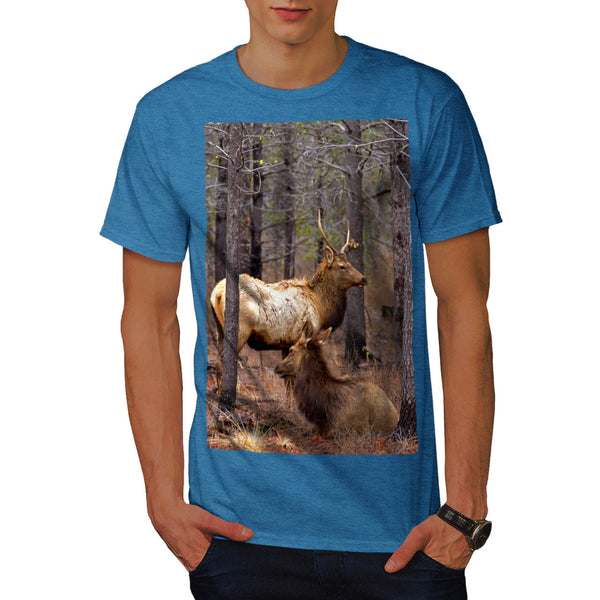 Deer Family Forest Mens T-Shirt