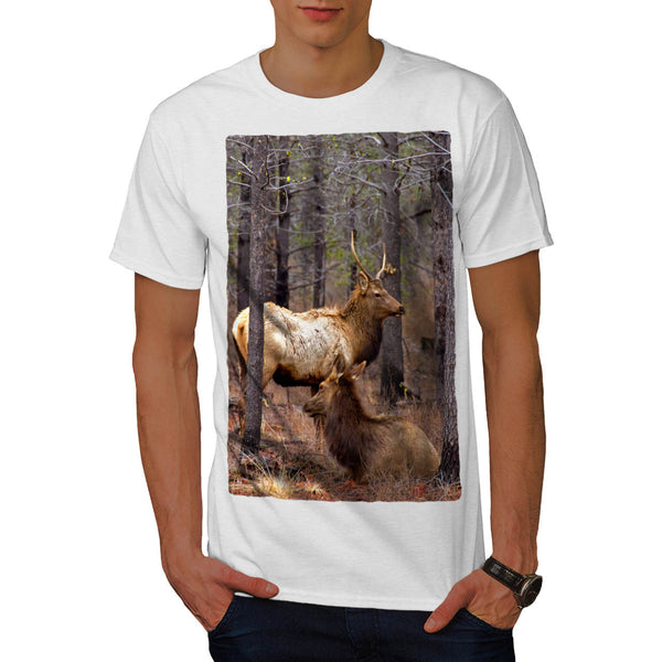 Deer Family Forest Mens T-Shirt