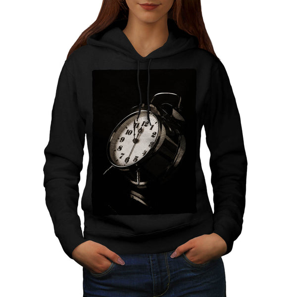 Retro Old Clock Womens Hoodie