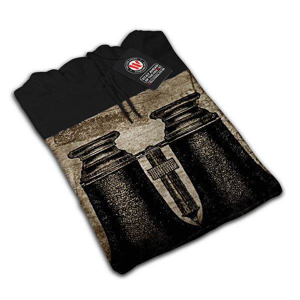 Retro Binoculars Mens Hoodie