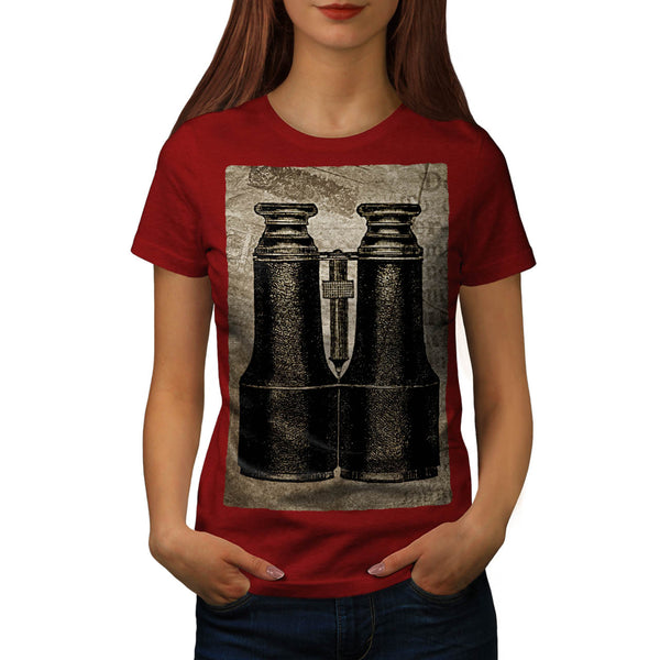 Retro Binoculars Womens T-Shirt