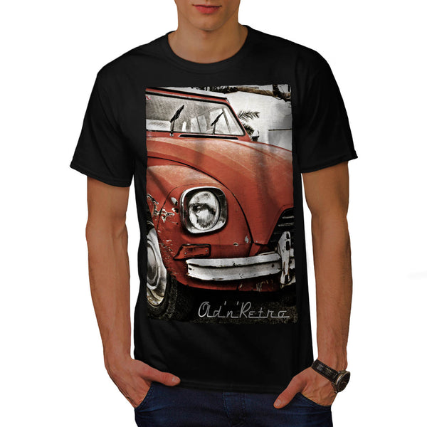 Retro Red Car Mens T-Shirt
