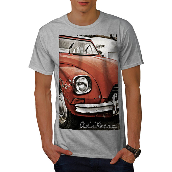 Retro Red Car Mens T-Shirt