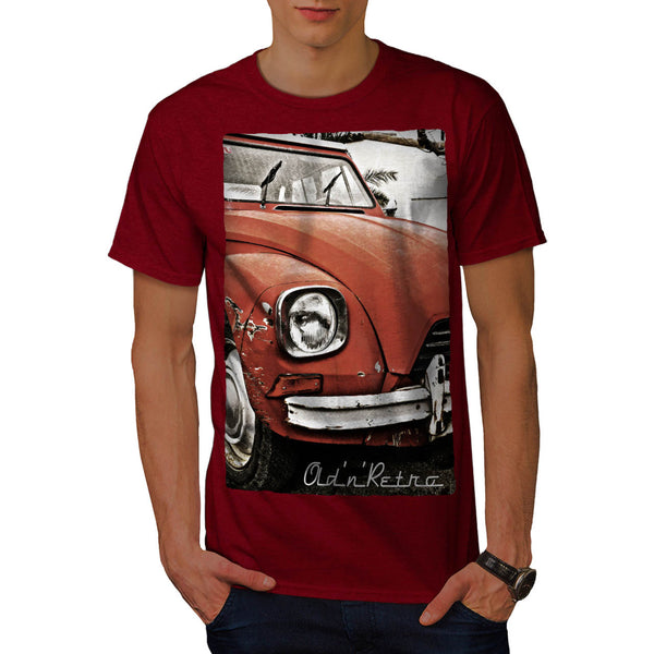 Retro Red Car Mens T-Shirt