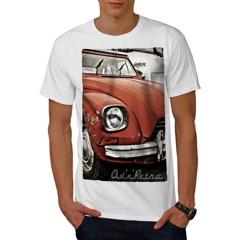 Retro Red Car Mens T-Shirt