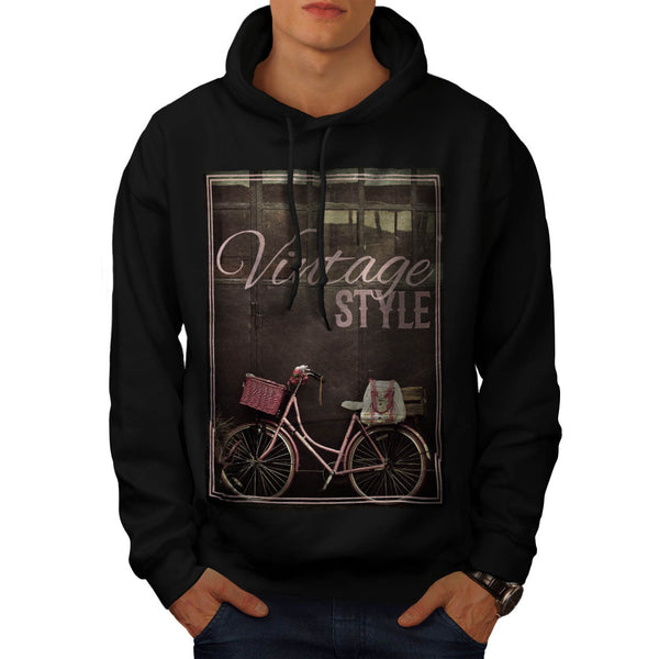 Vintage Pink Bike Mens Hoodie
