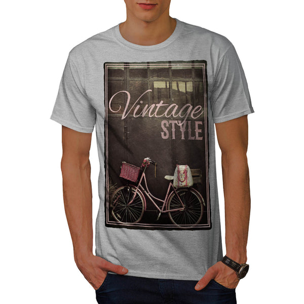 Vintage Pink Bike Mens T-Shirt