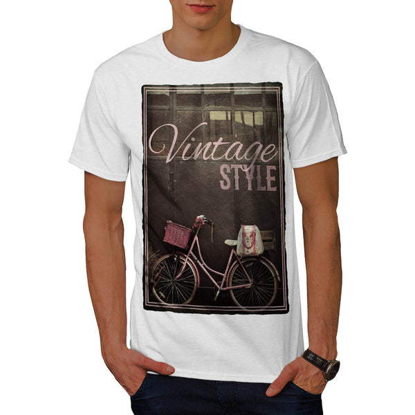 Vintage Pink Bike Mens T-Shirt