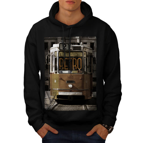 Old Retro Tram Mens Hoodie