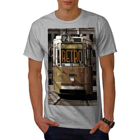 Old Retro Tram Mens T-Shirt