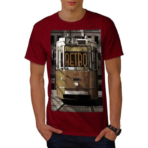 Old Retro Tram Mens T-Shirt