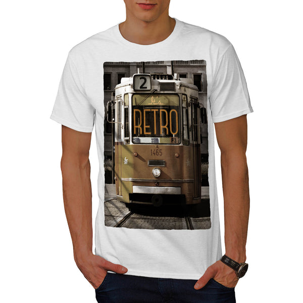 Old Retro Tram Mens T-Shirt