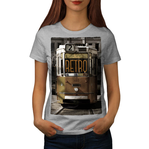 Old Retro Tram Womens T-Shirt