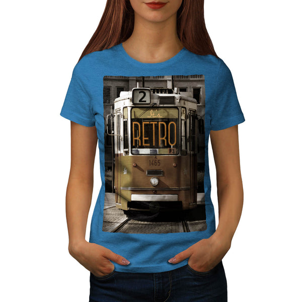 Old Retro Tram Womens T-Shirt