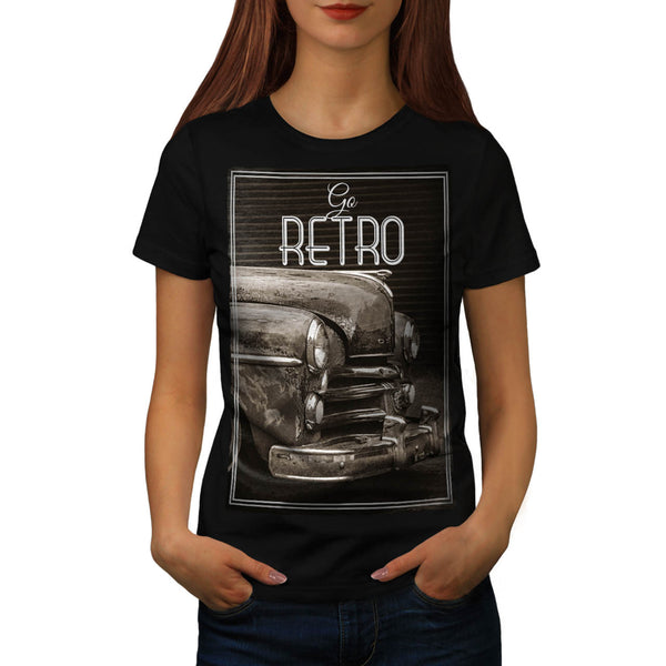 Vintage Old Car Womens T-Shirt