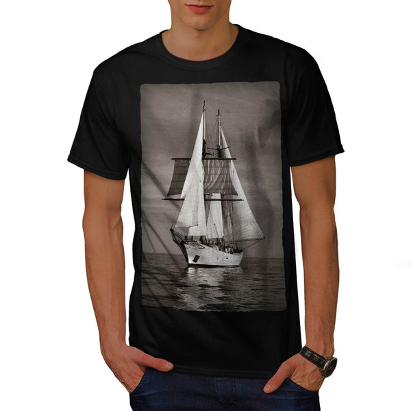 Old Retro Ship Mens T-Shirt
