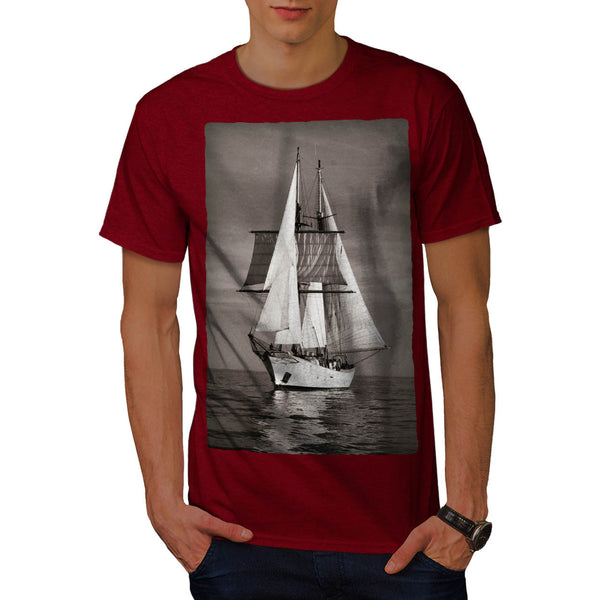 Old Retro Ship Mens T-Shirt