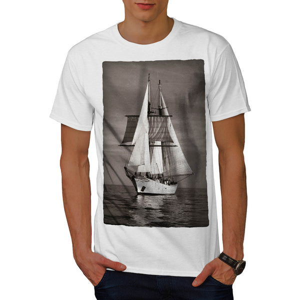 Old Retro Ship Mens T-Shirt