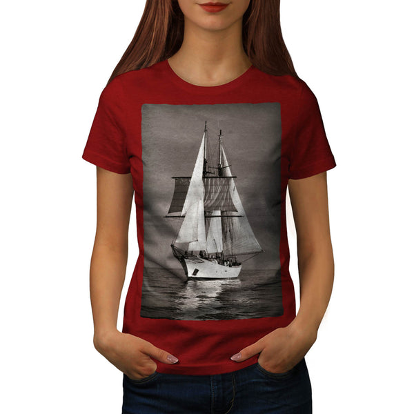 Old Retro Ship Womens T-Shirt