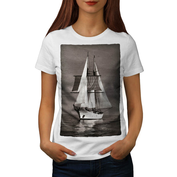 Old Retro Ship Womens T-Shirt