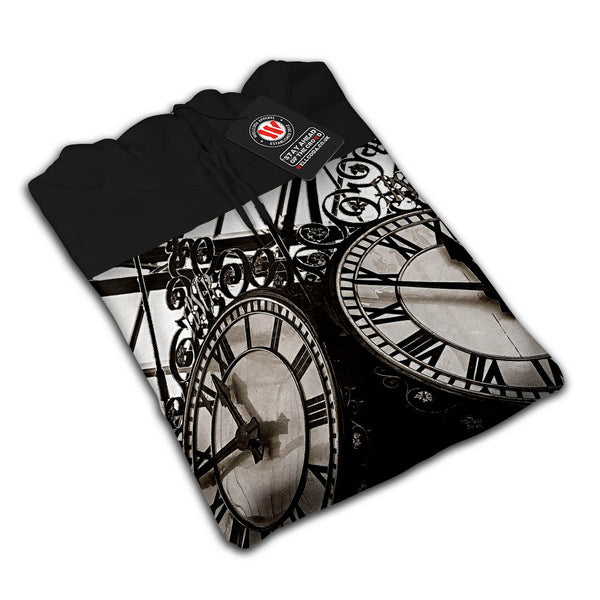 Train Station Clock Mens Hoodie