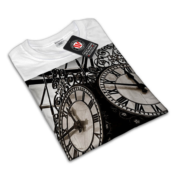 Train Station Clock Mens T-Shirt