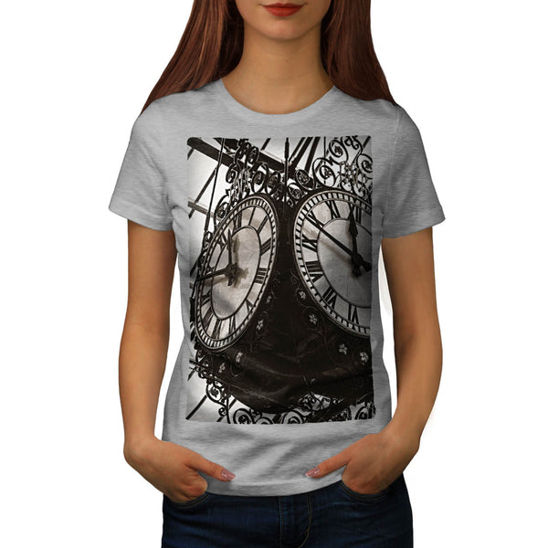 Train Station Clock Womens T-Shirt