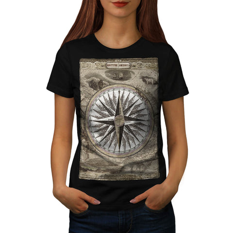 Vintage Compass Womens T-Shirt