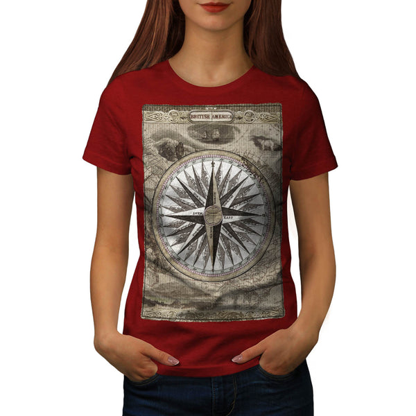 Vintage Compass Womens T-Shirt