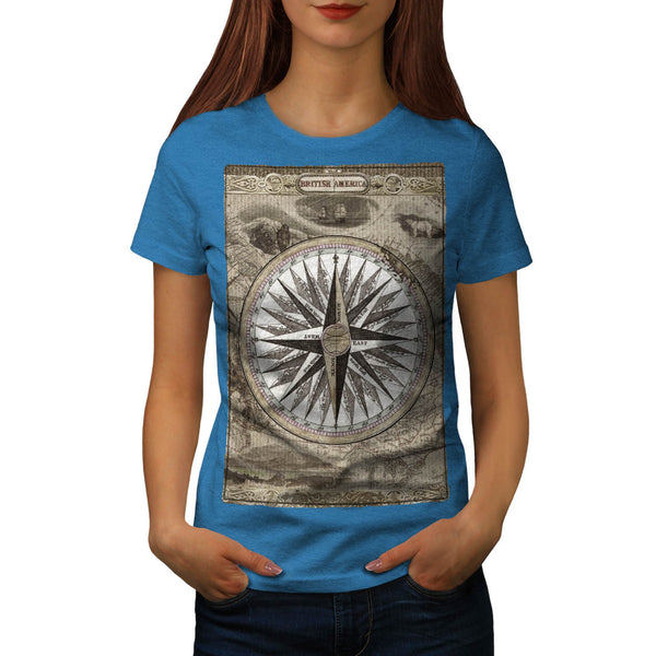 Vintage Compass Womens T-Shirt