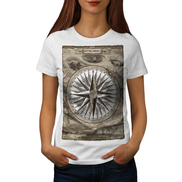 Vintage Compass Womens T-Shirt
