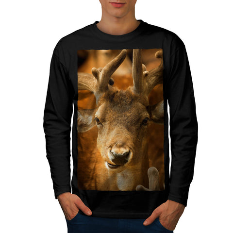 Funny Deer Animal Mens Long Sleeve T-Shirt