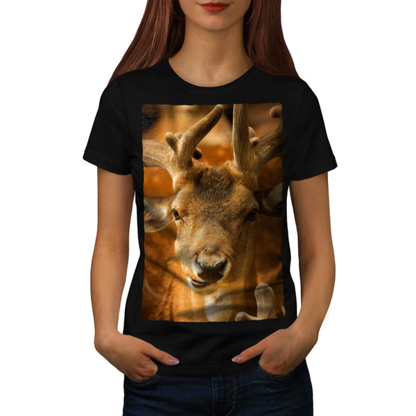 Funny Deer Animal Womens T-Shirt