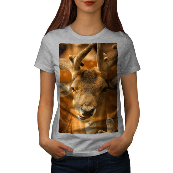 Funny Deer Animal Womens T-Shirt