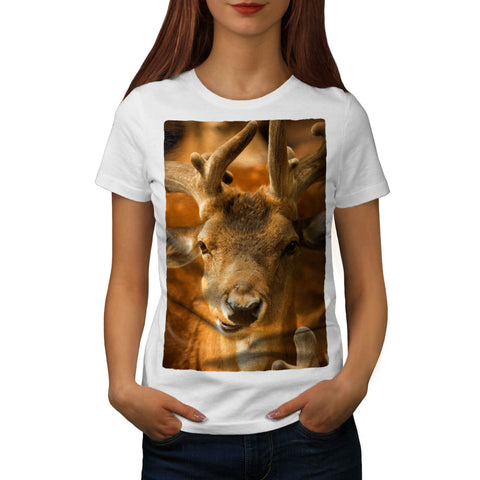 Funny Deer Animal Womens T-Shirt