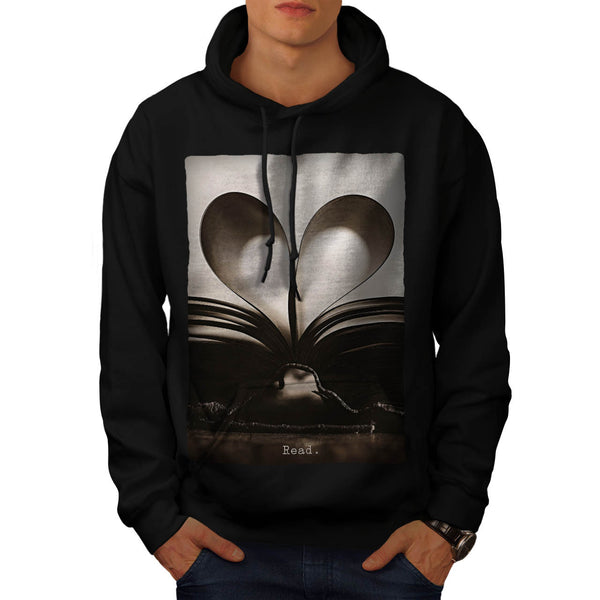 Love Book Symbol Mens Hoodie