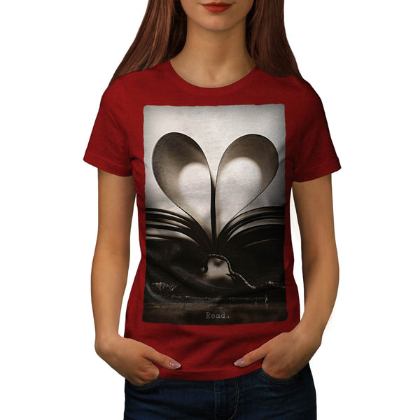 Love Book Symbol Womens T-Shirt